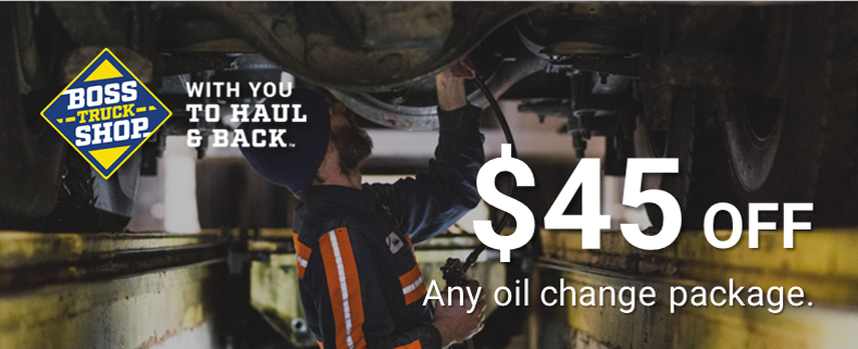 Boss Shop Oil Change Discount - Big Rig Savings and Boss Shop give you discounts on truck oil changes near you today.