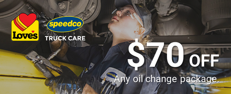 Loves Oil Change Discount - Reliable performance with Big Rig Savings and Loves.