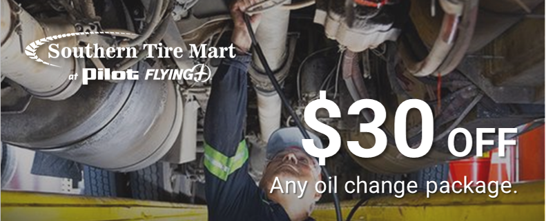Southern Tire Mart Oil Change Discount - Save money on truck oil changes near you today with Big Rig Savings and Southern Tire Mart.