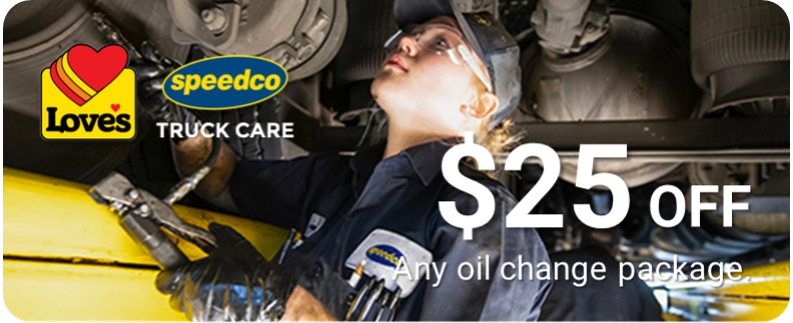 Loves Oil Change Discount - Reliable performance with Big Rig Savings and Loves.